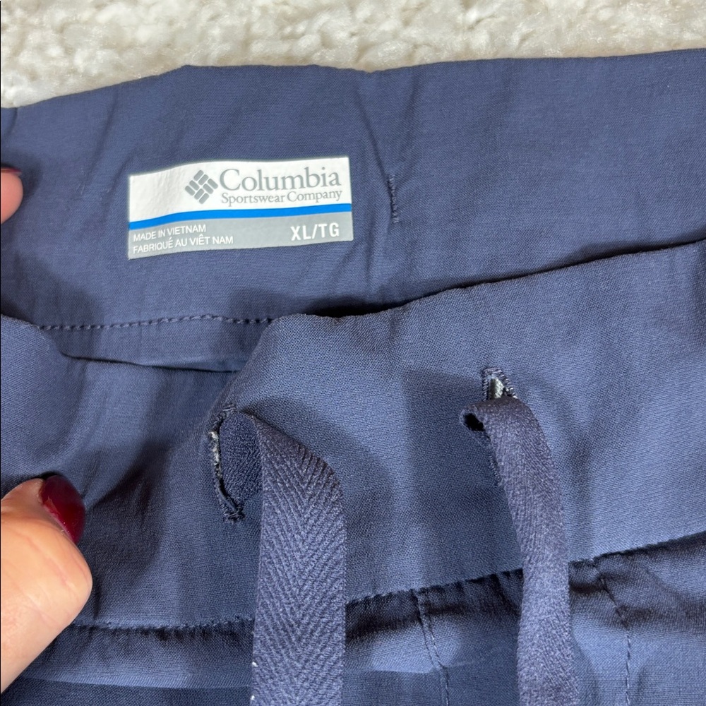 Columbia Women’s XL Blue Utility Drawstring Pants Casual Outdoor Lightweight - Picture 3 of 8